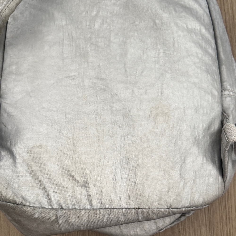 Kipling Metallic Silver Backpack With Monkey Charm - image 8